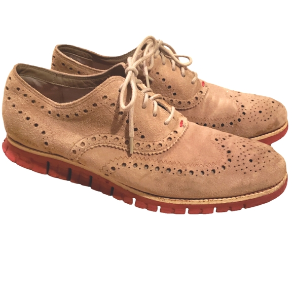 Cole Haan Other - Men's ZERØGRAND Lined Laser Wingtip Oxford in Suede
